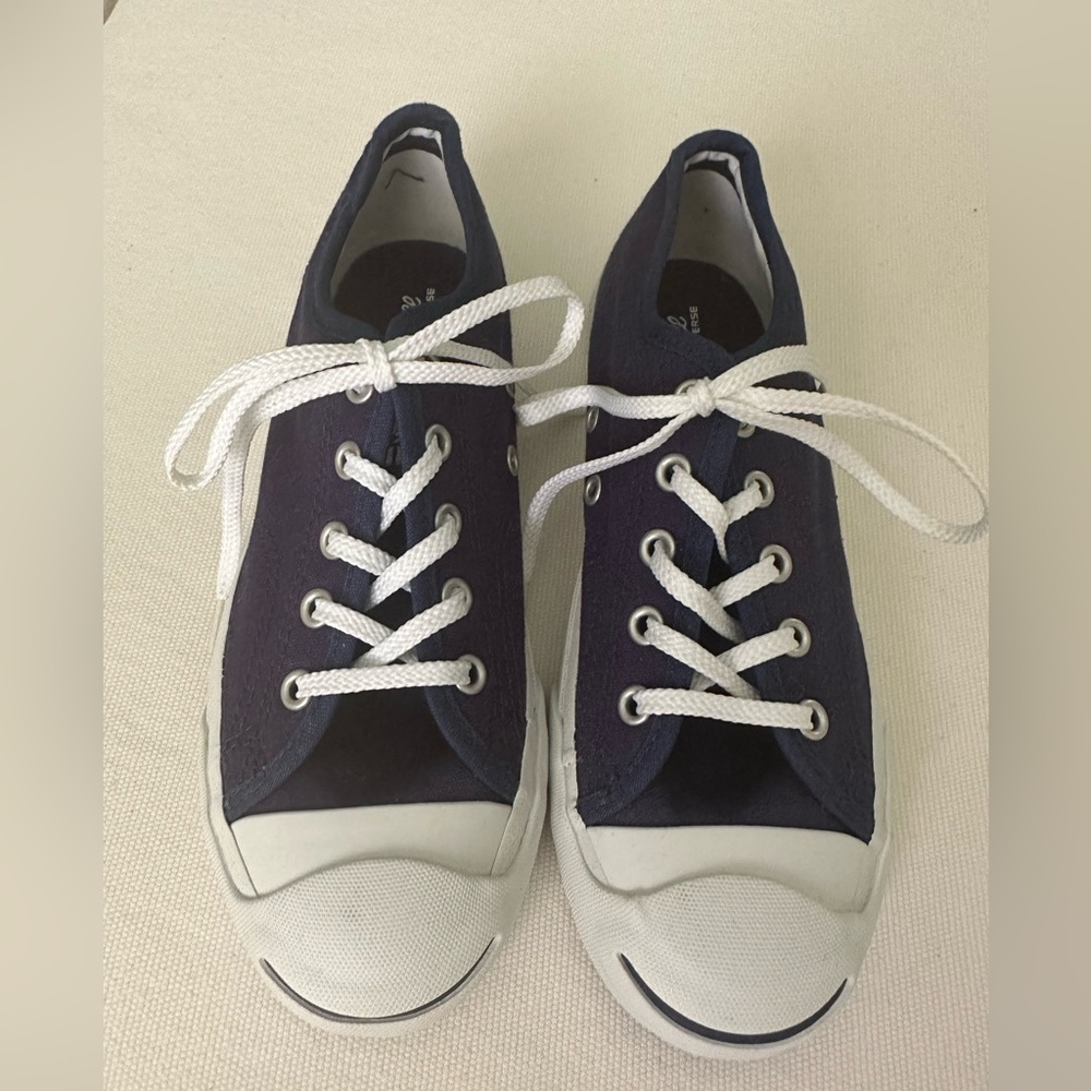 Converse Jack Purcell New Kids Unisex Size 3 Navy Canvas Sneakers